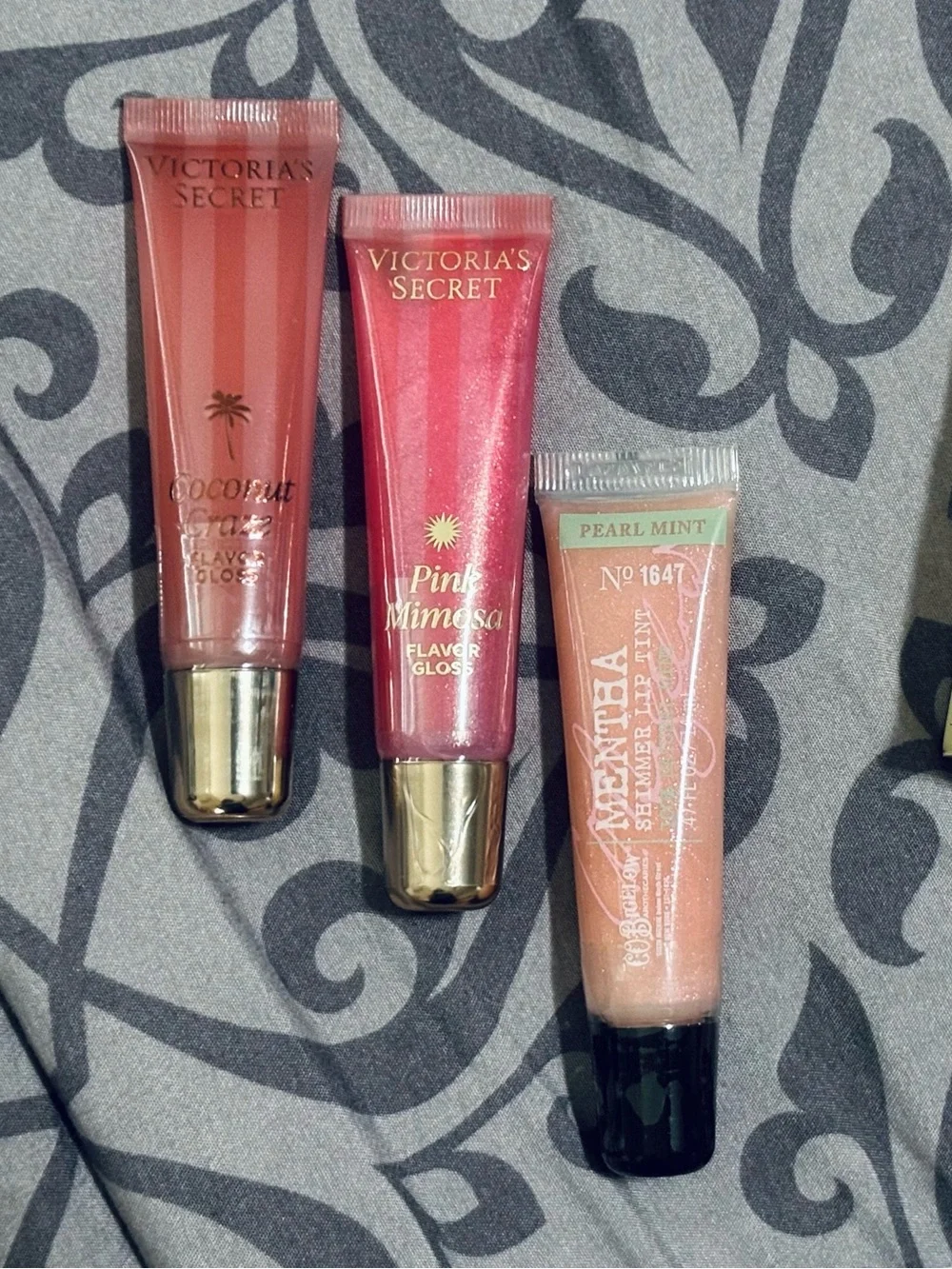 Victoria's Secret (2) BB Works (1) Trio Lip Glosses - Pink, Rose & Peachy Nude